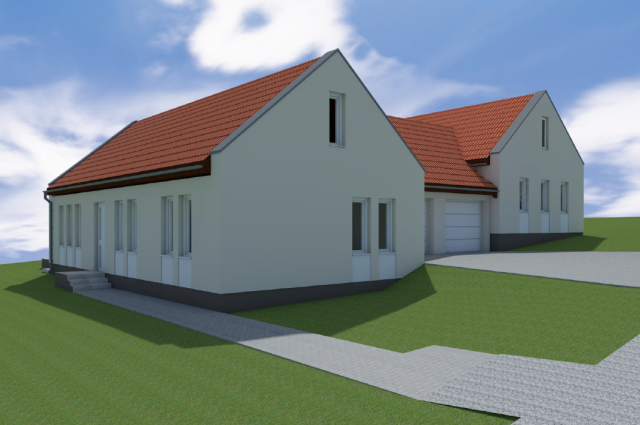 Keszthely Kertváros - Panoráma Lakópark - 4 lakásos lakóház - A lakóház